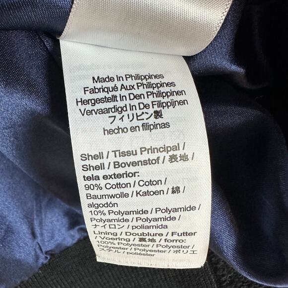 J.Crew Collection Lady Bomber Jacket Cotton Blend Boucle Black Relaxed US 16 - Picture 6 of 12